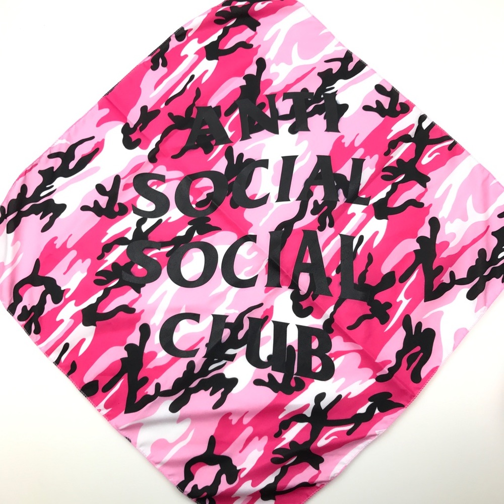Anti Social Social Club Pinkdana Scarf Logo Pink